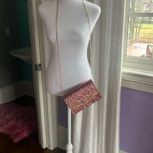 Nordstrom pink glitter purse/clutch  brand new